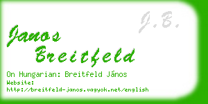 janos breitfeld business card